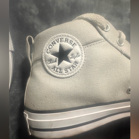 Converse Chuck Taylor All Star hi top sneakers light gray color Size 10 Unisex - Picture 8 of 16